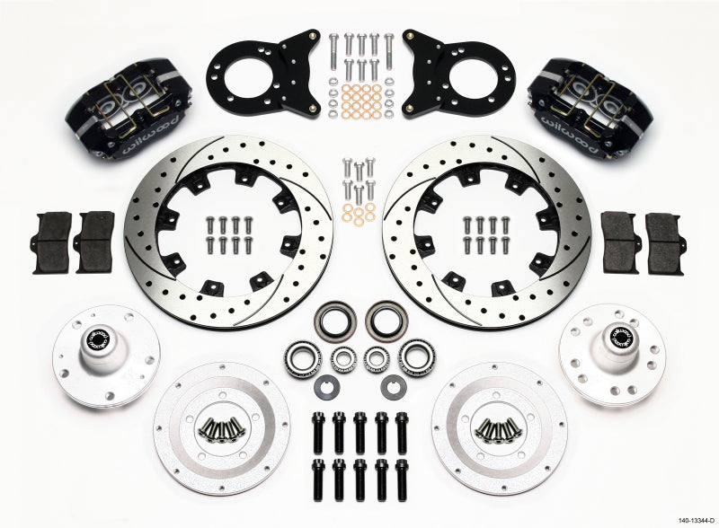 Wilwood Dynapro Dust-Boot Front Kit 12.19in Drilled 1965-1969 Mustang Disc & Drum Spindle Wilwood Dynapro Dust-Boot Front Kit 12.19in Drilled 1965-1969 Mustang Disc & Drum Spindle