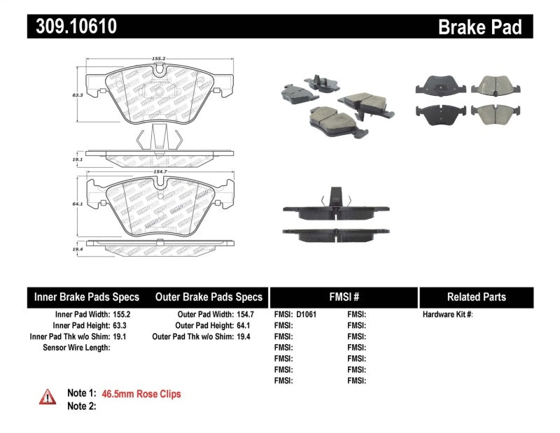 StopTech Performance 12 BMW X1 / 09-13 Z4 / 06 325 Series (Exc E90) Front Brake Pads StopTech Performance 12 BMW X1 / 09-13 Z4 / 06 325 Series (Exc E90) Front Brake Pads