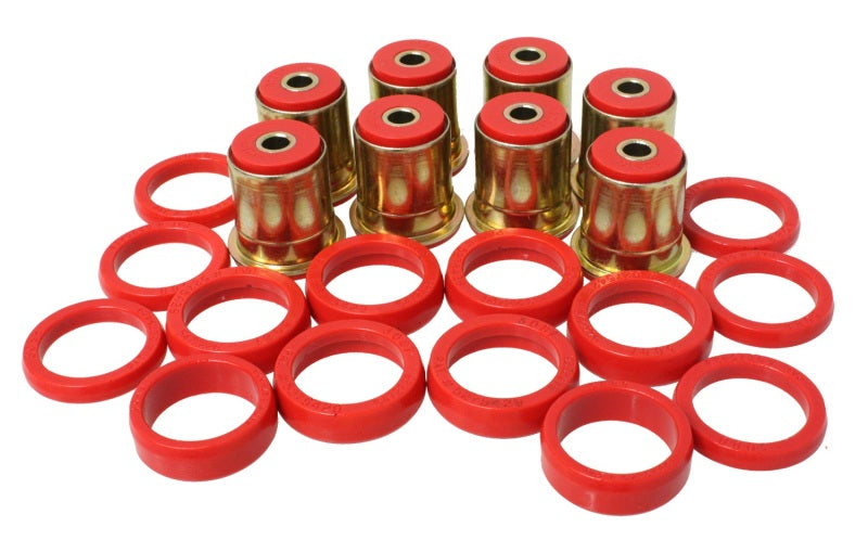 Energy Suspension GM Red Rear End Control Arm Bushng Set w/ Thrust Washer Energy Suspension GM Red Rear End Control Arm Bushng Set w/ Thrust Washer