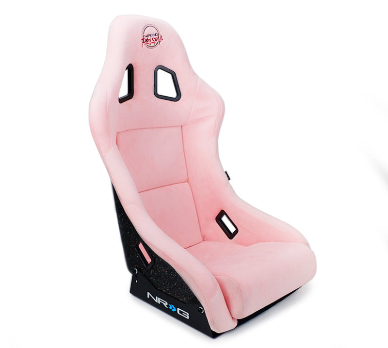 NRG FRP Bucket Seat Prisma Edition w/ Pearlized Back and Pink Alcantara (Medium) NRG FRP Bucket Seat Prisma Edition w/ Pearlized Back and Pink Alcantara (Medium)