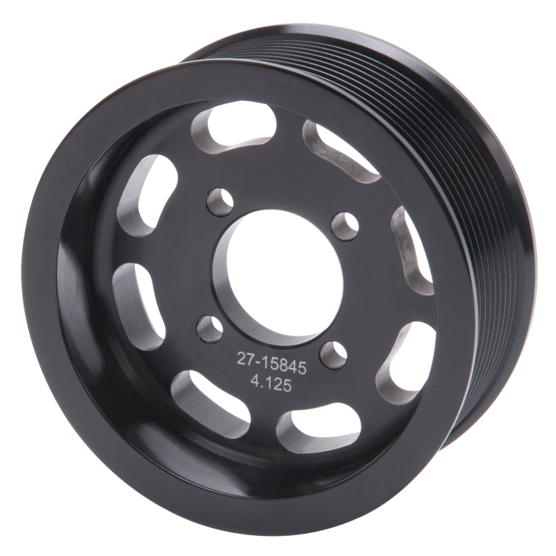 Edelbrock Pulley Supercharger Enforcer 10 Rib 4 125In Black Edelbrock Pulley Supercharger Enforcer 10 Rib 4 125In Black