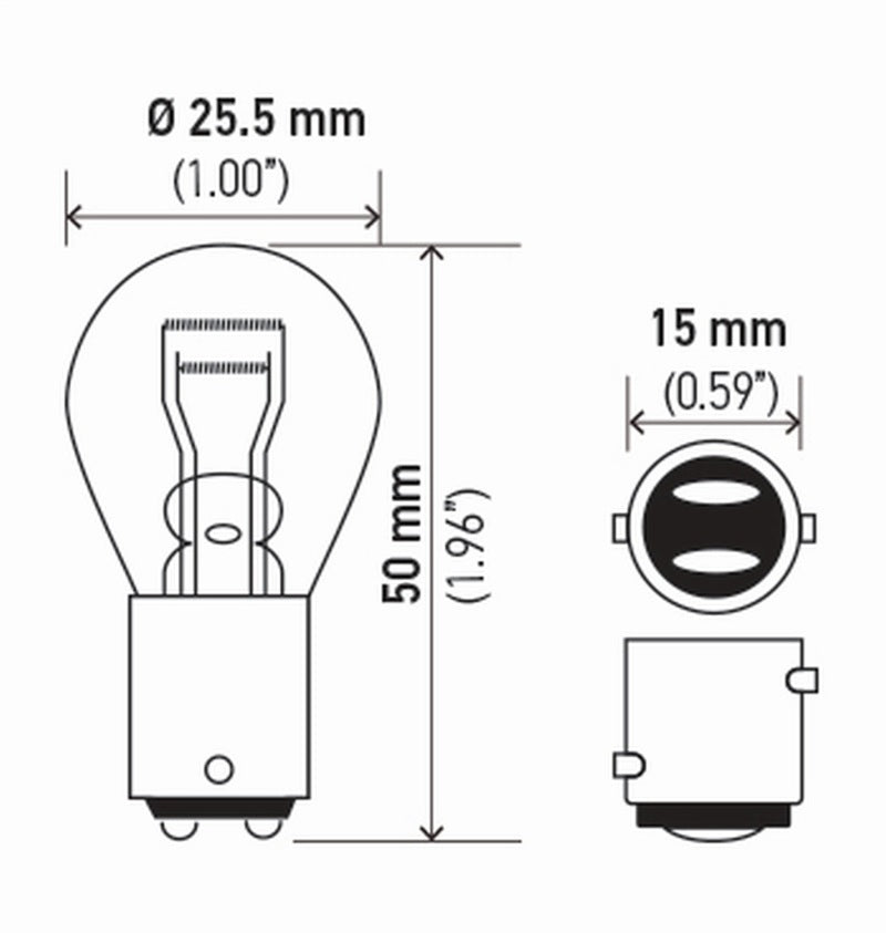 Hella Bulb 7528 12V 21/5W Bay15D S8 Sb Hella Bulb 7528 12V 21/5W Bay15D S8 Sb