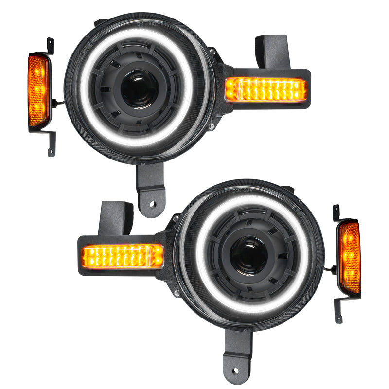 Oracle 2021+ Ford Bronco Oculus  Bi-LED Projector Headlights - Amber/White Switchback SEE WARRANTY Oracle 2021+ Ford Bronco Oculus  Bi-LED Projector Headlights - Amber/White Switchback SEE WARRANTY
