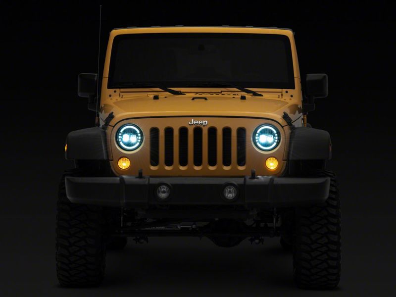 Raxiom 97-18 Jeep Wrangler TJ & JK Axial 7-In LED Headlights w/ DRL- Chrome Housing (Clear Lens) Raxiom 97-18 Jeep Wrangler TJ & JK Axial 7-In LED Headlights w/ DRL- Chrome Housing (Clear Lens)