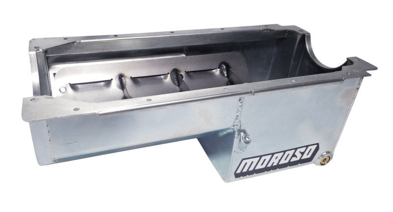 Moroso Dart/Rocket Small Block (May Require Cross Member Mod) Wet Sump 7qt 8.25in Steel Oil Pan Moroso Dart/Rocket Small Block (May Require Cross Member Mod) Wet Sump 7qt 8.25in Steel Oil Pan