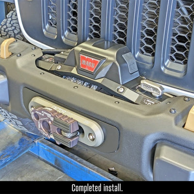 RockJock JL/JT Winch Plate Kit Steel Bumper