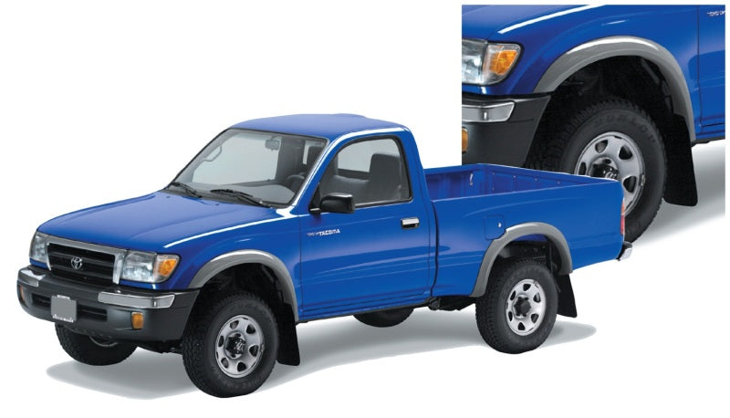 Bushwacker 95-00 Toyota Tacoma Fleetside Extend-A-Fender Style Flares 4pc w/ 4WD Only - Black Bushwacker 95-00 Toyota Tacoma Fleetside Extend-A-Fender Style Flares 4pc w/ 4WD Only - Black