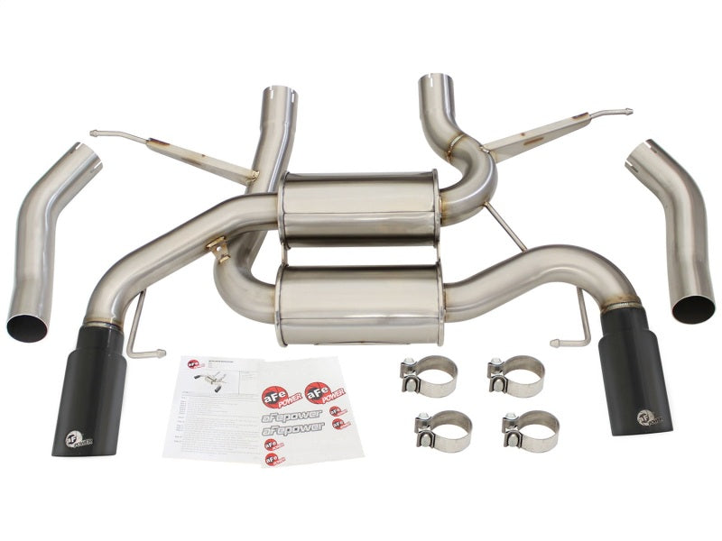 aFe MACHForce XP 2.5in Axle Back Stainless Exhaust w/ Black Tips 07-13 BMW 335i 3.0L L6 (E90/92) N55 aFe MACHForce XP 2.5in Axle Back Stainless Exhaust w/ Black Tips 07-13 BMW 335i 3.0L L6 (E90/92) N55