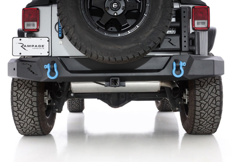 Rampage 07-18 Jeep Wrangler JK (Incl. Unlimited) Trailguard Rear Bumper - Black Rampage 07-18 Jeep Wrangler JK (Incl. Unlimited) Trailguard Rear Bumper - Black