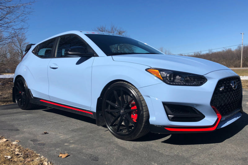 Rally Armor 19-22 Hyundai Veloster N Red UR Mud Flap w/ White Logo Rally Armor 19-22 Hyundai Veloster N Red UR Mud Flap w/ White Logo