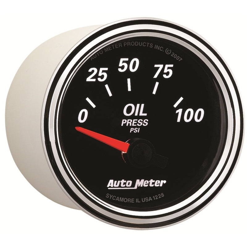 Autometer Designer Black II 52mm 100 PSI Oil Pressure Gauge Autometer Designer Black II 52mm 100 PSI Oil Pressure Gauge
