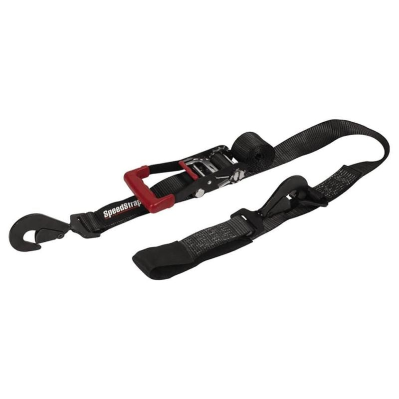SpeedStrap 2In x 8Ft Ratchet Tie Down w/ Flat Snap Hooks & Axle Strap Combo, Made in the USA SpeedStrap 2In x 8Ft Ratchet Tie Down w/ Flat Snap Hooks & Axle Strap Combo, Made in the USA