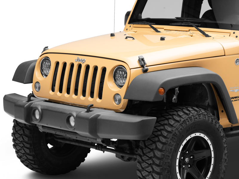 Raxiom 97-18 Jeep Wrangler TJ/JK Axial Series 13-LED Headlights- Black Housing (Clear Lens) Raxiom 97-18 Jeep Wrangler TJ/JK Axial Series 13-LED Headlights- Black Housing (Clear Lens)