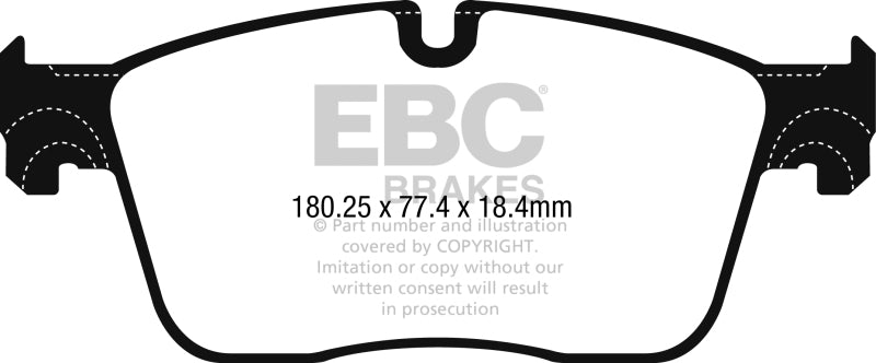 EBC 2016+ Jaguar F-Pace 2.0L TD (180) Greenstuff Front Brake Pads EBC 2016+ Jaguar F-Pace 2.0L TD (180) Greenstuff Front Brake Pads