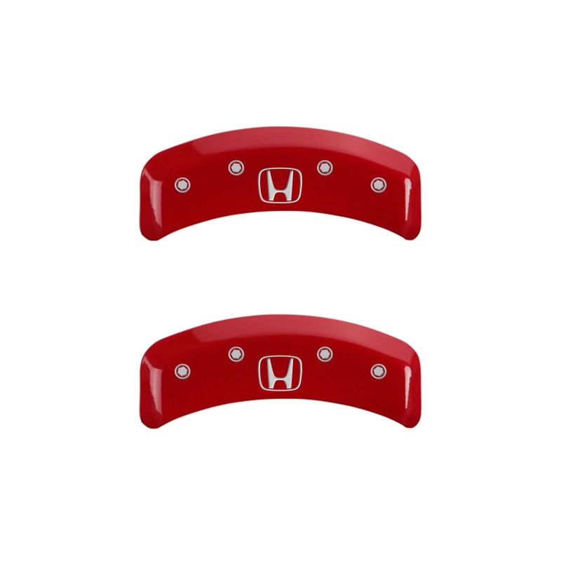 MGP 4 Caliper Covers Engraved Front Honda Engraved Rear H Logo Red finish silver ch MGP 4 Caliper Covers Engraved Front Honda Engraved Rear H Logo Red finish silver ch
