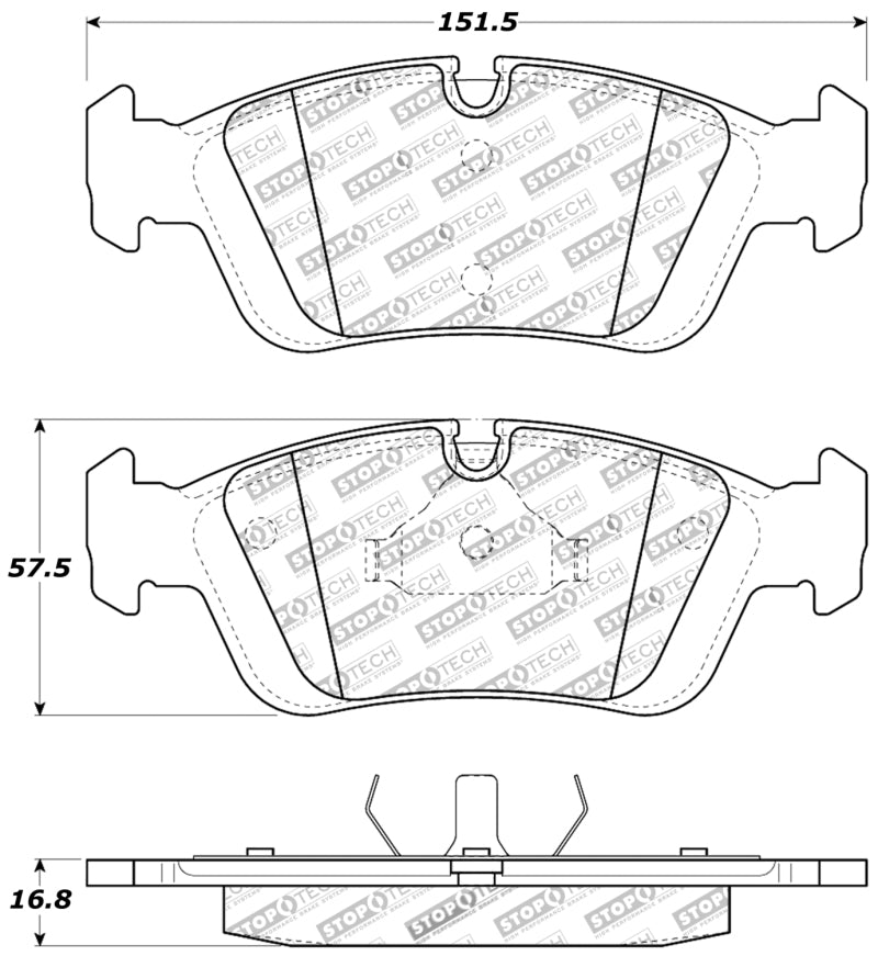 StopTech 96-02 BMW Z3 / 03-08 Z4 / 97-00 323 / 10/90-99 325/328 (E30/E36) Front Brake Pads StopTech 96-02 BMW Z3 / 03-08 Z4 / 97-00 323 / 10/90-99 325/328 (E30/E36) Front Brake Pads
