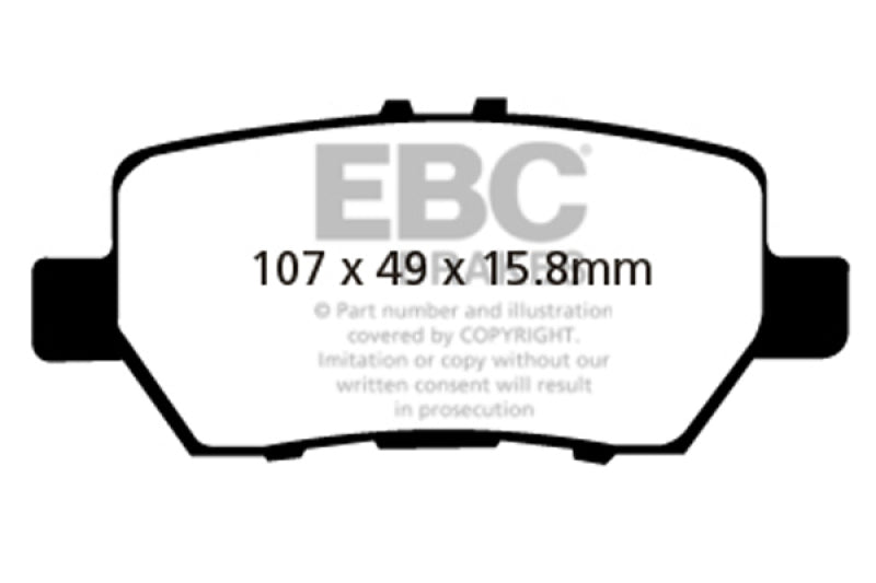 EBC 05-08 Acura RL 3.5 Greenstuff Rear Brake Pads EBC 05-08 Acura RL 3.5 Greenstuff Rear Brake Pads