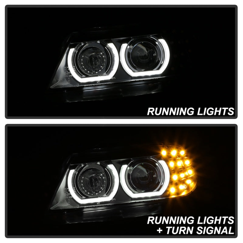 Spyder 09-12 BMW E90 3-Series 4DR HID w/ AFS Only - LED Turn - Black - PRO-YD-BMWE9009-AFSHID-BK Spyder 09-12 BMW E90 3-Series 4DR HID w/ AFS Only - LED Turn - Black - PRO-YD-BMWE9009-AFSHID-BK