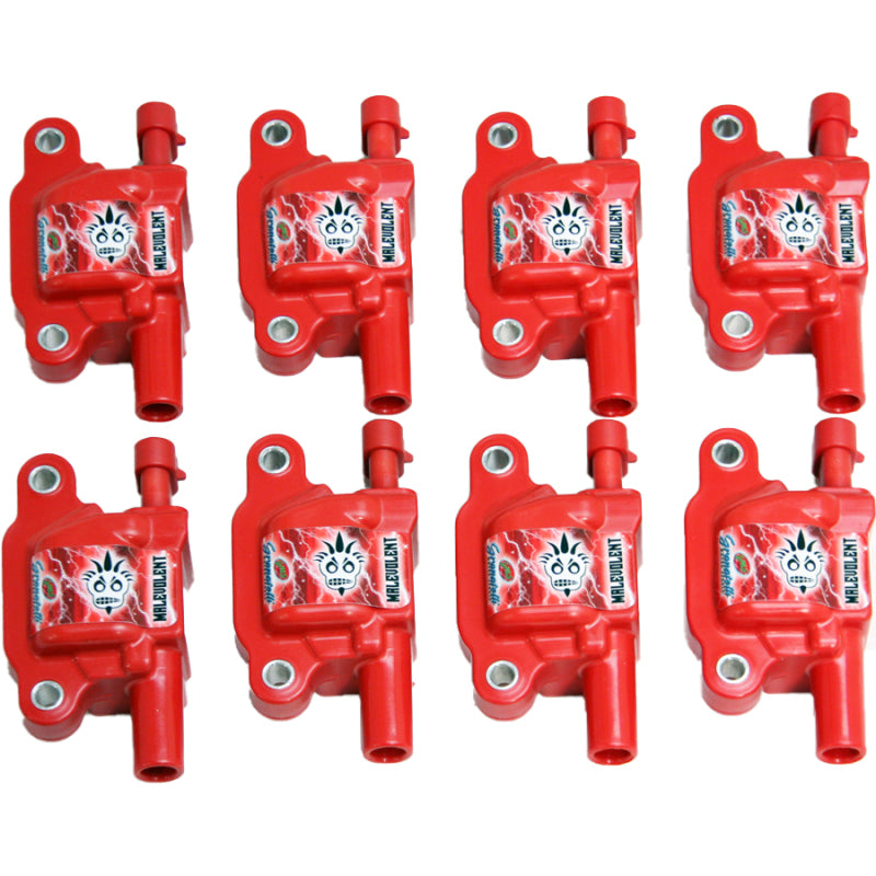 Granatelli 05-17 GM LS LS1/LS2/LS3/LS4/LS5/LS6/LS7/LS9/LSA Malevolent Coil Packs - Red (Set of 8) Granatelli 05-17 GM LS LS1/LS2/LS3/LS4/LS5/LS6/LS7/LS9/LSA Malevolent Coil Packs - Red (Set of 8)