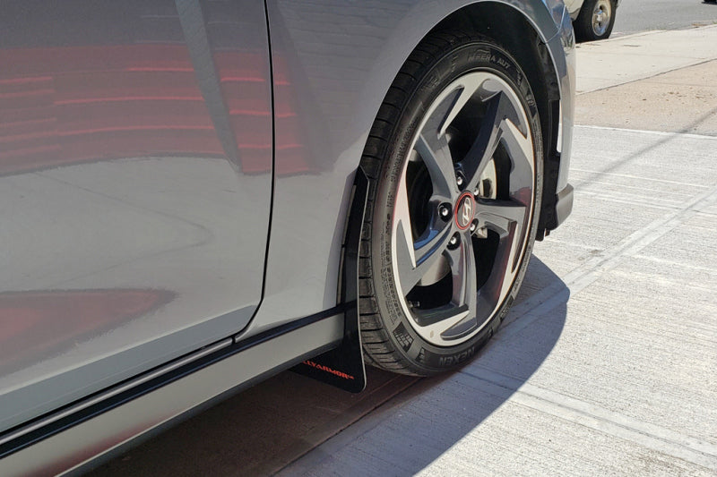 Rally Armor 19-21 Hyundai Veloster Turbo/2.0/R-Spec Black UR Mud Flap w/Red Logo Rally Armor 19-21 Hyundai Veloster Turbo/2.0/R-Spec Black UR Mud Flap w/Red Logo