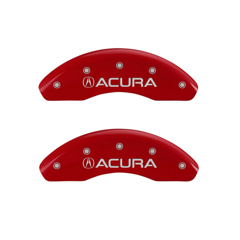 MGP 4 Caliper Covers Engraved Front & Rear Acura Red finish silver ch MGP 4 Caliper Covers Engraved Front & Rear Acura Red finish silver ch