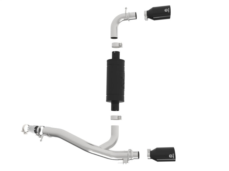 aFe Takeda 3in 304 SS Axle-Back Exhaust System w/ Black Tip 16-18 Ford Focus RS 2.3L (t) aFe Takeda 3in 304 SS Axle-Back Exhaust System w/ Black Tip 16-18 Ford Focus RS 2.3L (t)