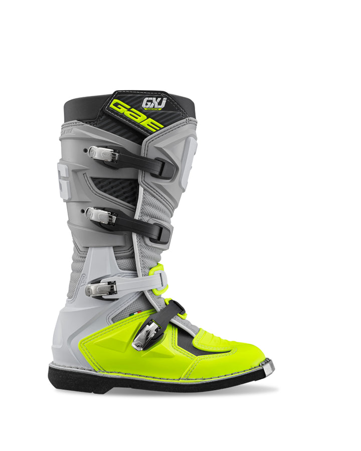 Gaerne GXJ Boot Grey/Fluorescent Yellow Size - Youth 5 Gaerne GXJ Boot Grey/Fluorescent Yellow Size - Youth 5