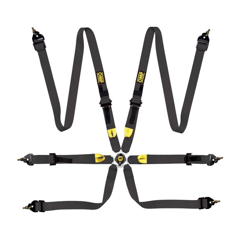 OMP Safety Harness First 2In Black (Fia 8853-2016) Pull Up - Steel Adj OMP Safety Harness First 2In Black (Fia 8853-2016) Pull Up - Steel Adj