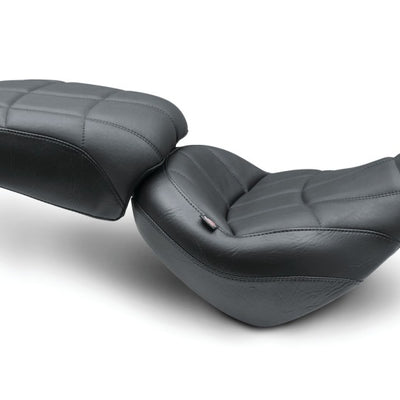 Mustang 18-21 Harley Street Bob Standard Touring Passenger Seat Cube - Black