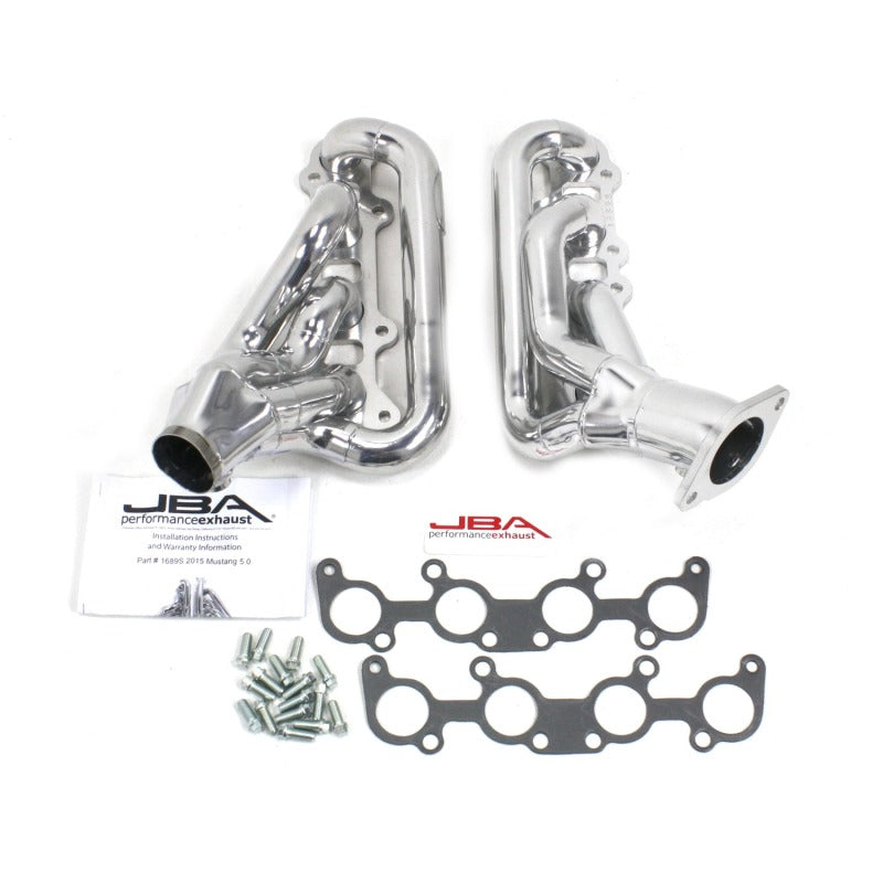 JBA 15-20 Ford Mustang 5.0L 1-3/4in Stainless Steel Silver Ceramic Shorty Header JBA 15-20 Ford Mustang 5.0L 1-3/4in Stainless Steel Silver Ceramic Shorty Header