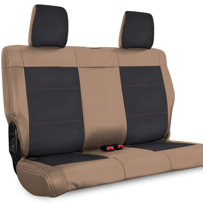 PRP 07 Jeep Wrangler JKU Rear Seat Cover/4 door - Black/Tan