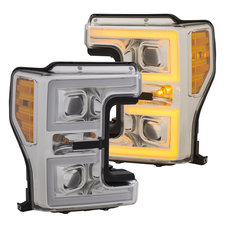 ANZO LED Headlights 17-18 Ford F-250 Super Duty Plank-Style L.E.D. Headlight Chrome (Pair) ANZO LED Headlights 17-18 Ford F-250 Super Duty Plank-Style L.E.D. Headlight Chrome (Pair)