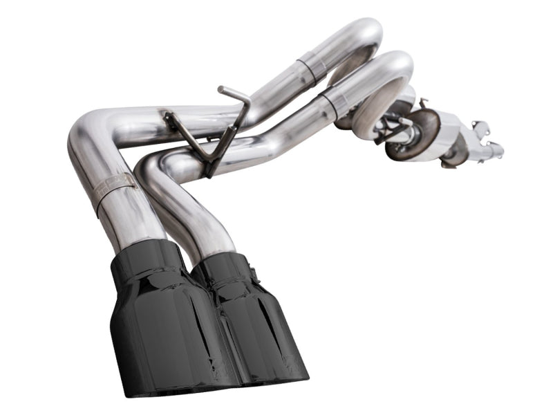 AWE 16-22 Toyota Tacoma 0FG Catback Exhaust w/ BashGuard - Dual Diamond Black Tips AWE 16-22 Toyota Tacoma 0FG Catback Exhaust w/ BashGuard - Dual Diamond Black Tips