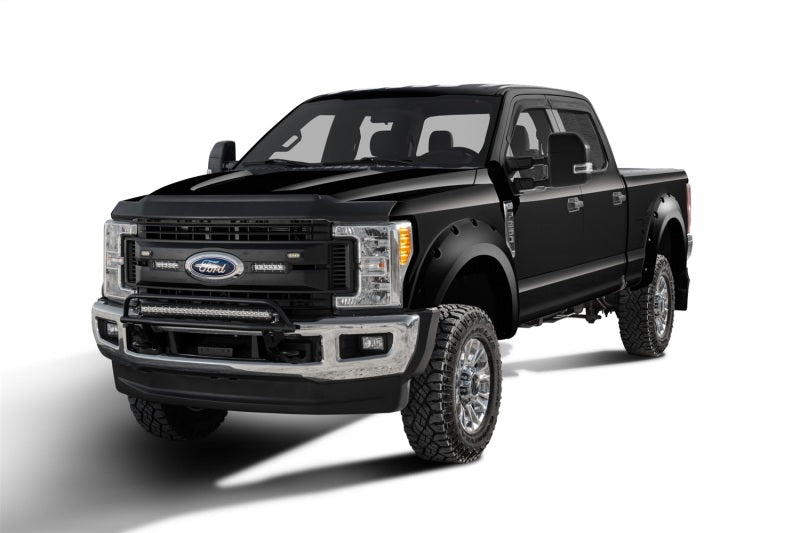 Bushwacker 17-20 Ford F-250 Super Duty / F-350 Super Duty Pocket Style Flares 4pc - Agate Black Met Bushwacker 17-20 Ford F-250 Super Duty / F-350 Super Duty Pocket Style Flares 4pc - Agate Black Met