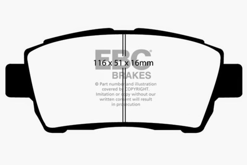 EBC 11-15 Scion IQ 1.3 Redstuff Front Brake Pads EBC 11-15 Scion IQ 1.3 Redstuff Front Brake Pads