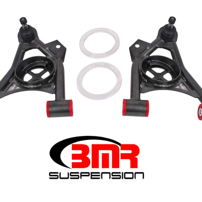 BMR 79-93 Mustang Fox Lower Control A-Arm Front w/ Spring Pocket/Tall Ball Joint - Black Hammertone