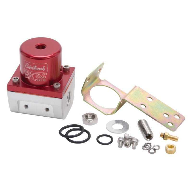 Edelbrock Fuel Pressure Regulator EFI 180 GPH 35-90 PSI -6 In/Out -6 Return Red/Clear Edelbrock Fuel Pressure Regulator EFI 180 GPH 35-90 PSI -6 In/Out -6 Return Red/Clear