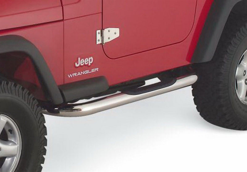 Rampage 1987-1995 Jeep Wrangler(YJ) 3 Inch Round Nerf Bar - Polished Rampage 1987-1995 Jeep Wrangler(YJ) 3 Inch Round Nerf Bar - Polished