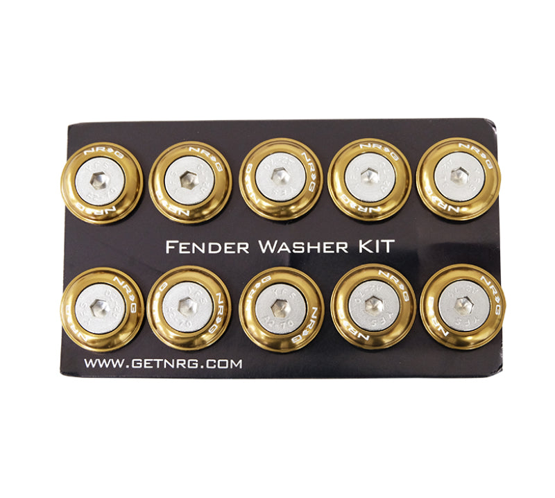 NRG Fender Washer Kit w/Rivets For Plastic (Titanium) - Set of 10 NRG Fender Washer Kit w/Rivets For Plastic (Titanium) - Set of 10