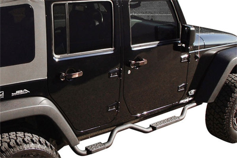 Rampage 2007-2018 Jeep Wrangler(JK) Unlimited Side Bar Drop Step Slimline - Black Rampage 2007-2018 Jeep Wrangler(JK) Unlimited Side Bar Drop Step Slimline - Black