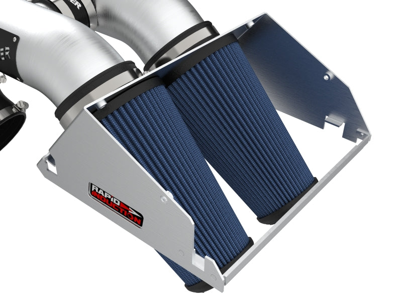 aFe Rapid Induction Pro 5R Cold Air Intake System Brushed 21-22 Ford F-150 Raptor V6-3.5L (tt) aFe Rapid Induction Pro 5R Cold Air Intake System Brushed 21-22 Ford F-150 Raptor V6-3.5L (tt)