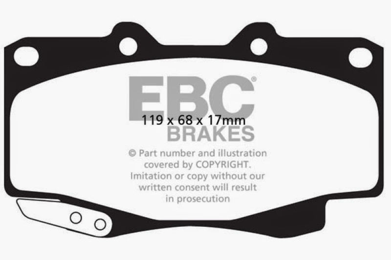 EBC 99-04 Toyota Tacoma 4WD 2.7 Ultimax2 Front Brake Pads EBC 99-04 Toyota Tacoma 4WD 2.7 Ultimax2 Front Brake Pads