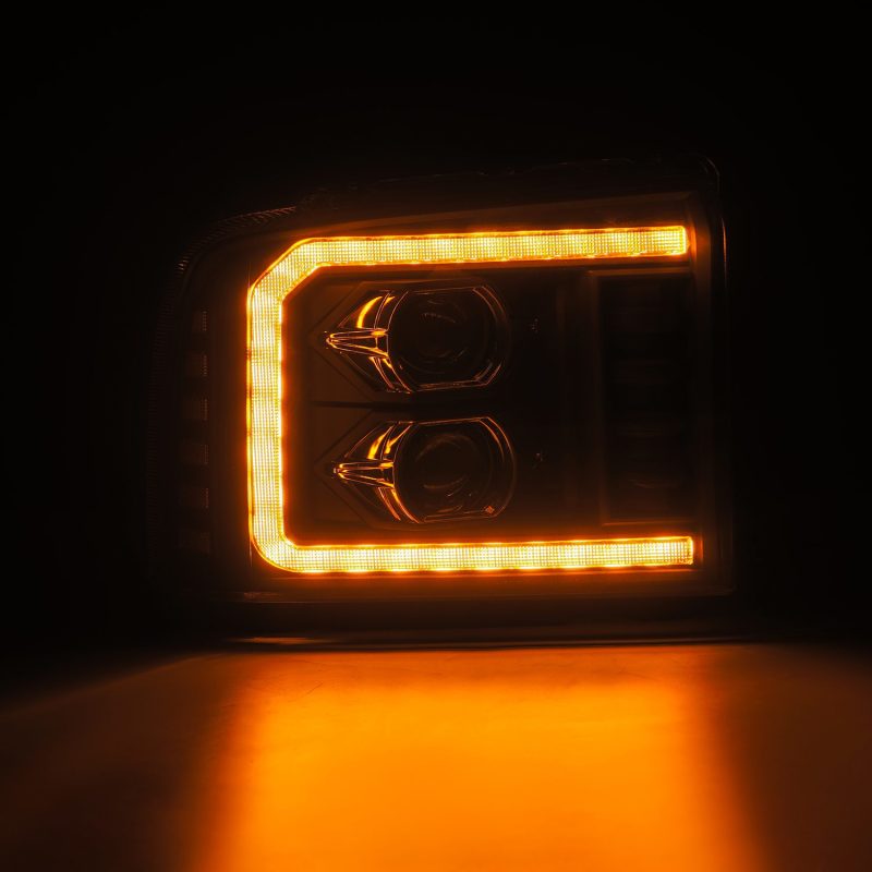 AlphaRex 05-07 Ford F250/350/450/550 Super Duty LUXX LED Proj HL Blk w/Actv Light & Seq Sig + SB DRL AlphaRex 05-07 Ford F250/350/450/550 Super Duty LUXX LED Proj HL Blk w/Actv Light & Seq Sig + SB DRL