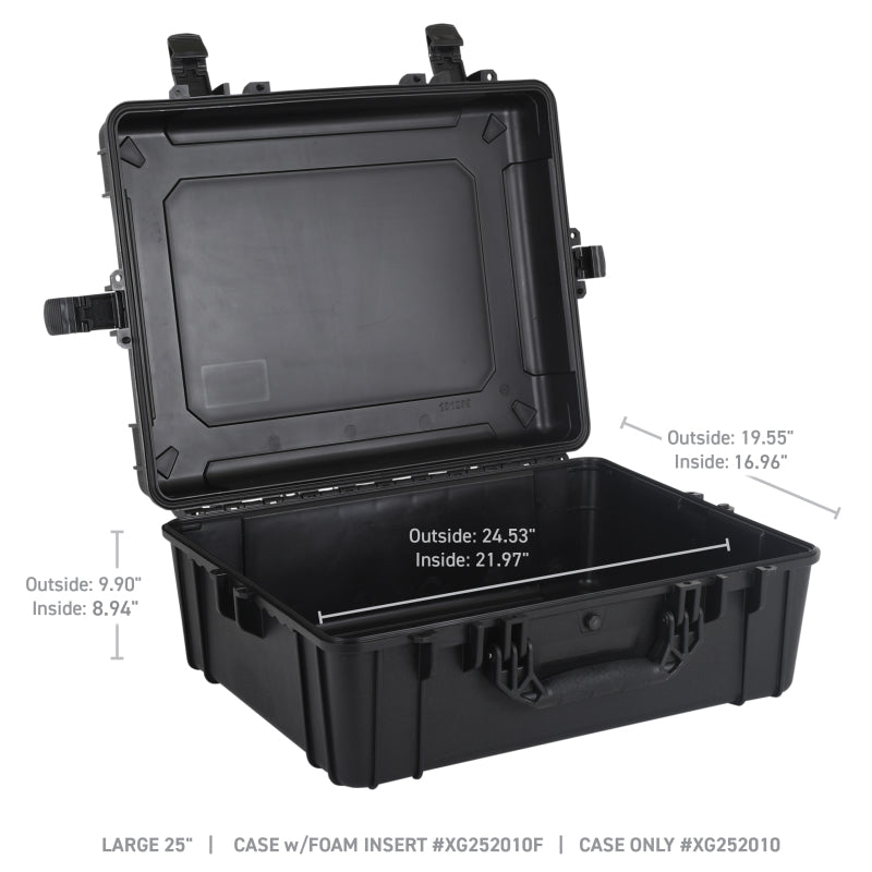 Go Rhino XVenture Gear Hard Case w/Foam - Large 25in. / Lockable / IP67 - Tex. Black Go Rhino XVenture Gear Hard Case w/Foam - Large 25in. / Lockable / IP67 - Tex. Black