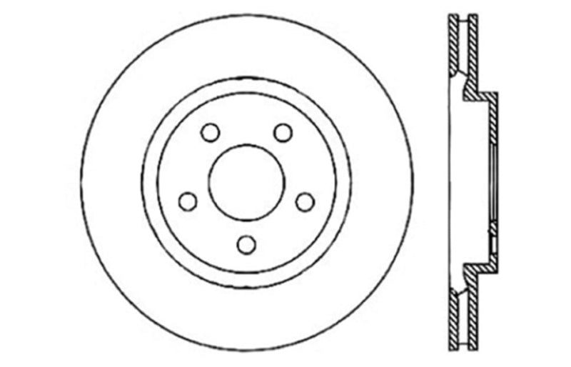 StopTech 05-09 Chrysler 300 (5.7L V8 exc SRT-8) Rear Right Slotted & Drilled Rotor StopTech 05-09 Chrysler 300 (5.7L V8 exc SRT-8) Rear Right Slotted & Drilled Rotor