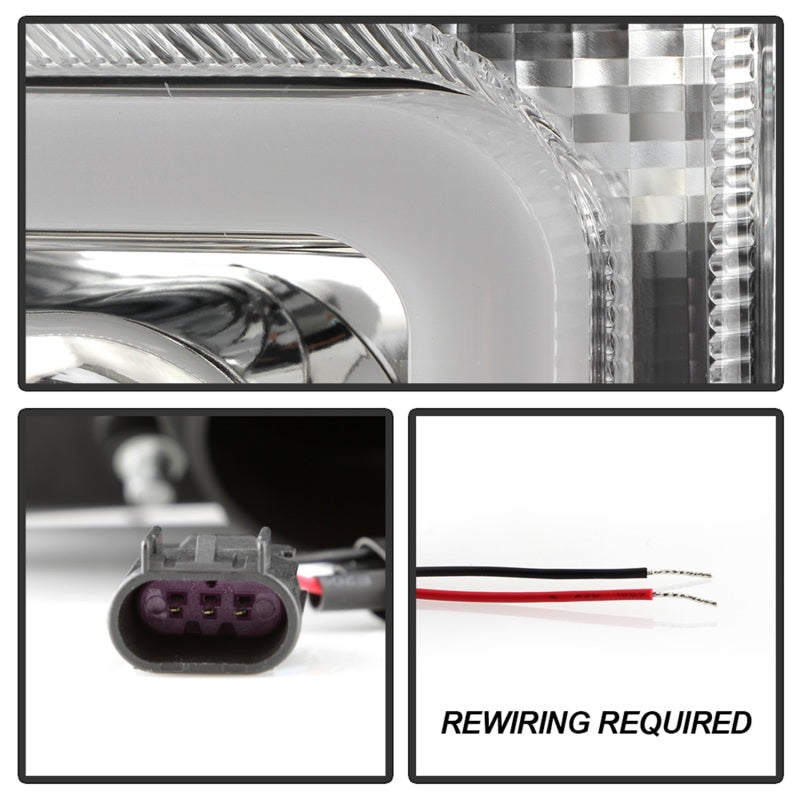 Spyder 17-18 Ford F250/F350/F450 Halogen Model Only -White Light Bar- Chrome- PRO-YD-FS17HALSI-C Spyder 17-18 Ford F250/F350/F450 Halogen Model Only -White Light Bar- Chrome- PRO-YD-FS17HALSI-C