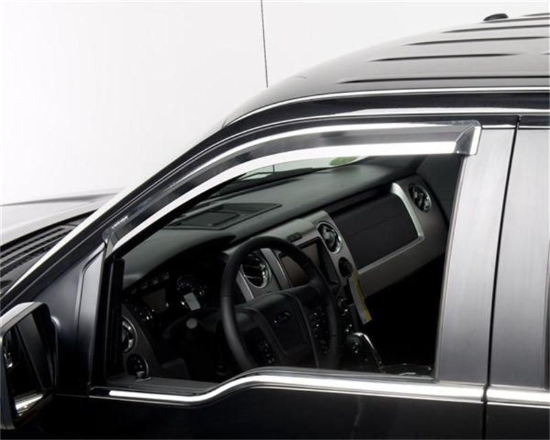 Putco 09-14 Ford F-150 Super Cab / Crew Cab- Fronts Only - Tape-On Element Chrome Window Visors Putco 09-14 Ford F-150 Super Cab / Crew Cab- Fronts Only - Tape-On Element Chrome Window Visors