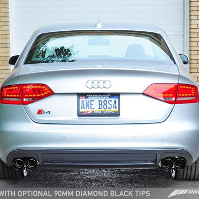 AWE Tuning Audi B8 / B8.5 S4 3.0T Track Edition Exhaust - Diamond Black Tips (90mm)