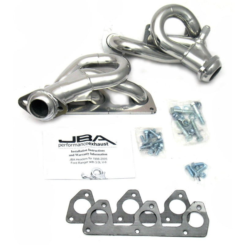 JBA 98-01 Ford Ranger 3.0L V6 w/EGR 1-1/2in Primary Silver Ctd Cat4Ward Header JBA 98-01 Ford Ranger 3.0L V6 w/EGR 1-1/2in Primary Silver Ctd Cat4Ward Header