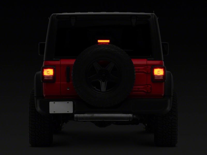 Raxiom 18-23 Jeep Wrangler JL Axial Series Hyper Flash LED Third Brake Light- Red Raxiom 18-23 Jeep Wrangler JL Axial Series Hyper Flash LED Third Brake Light- Red